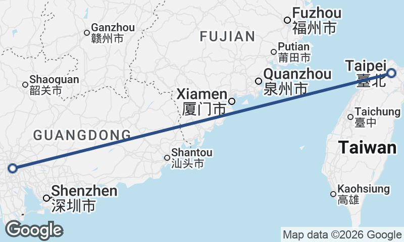 Guangzhou to Taipei