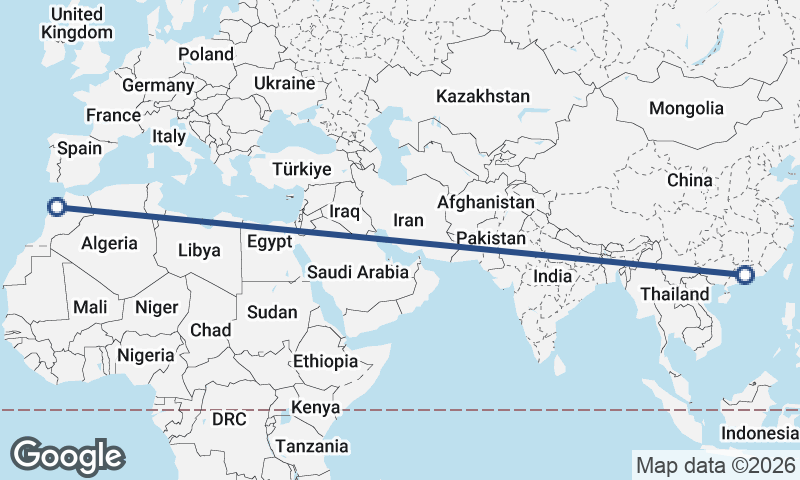 Guangzhou to Casablanca