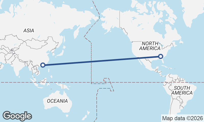 Guangzhou to Atlanta