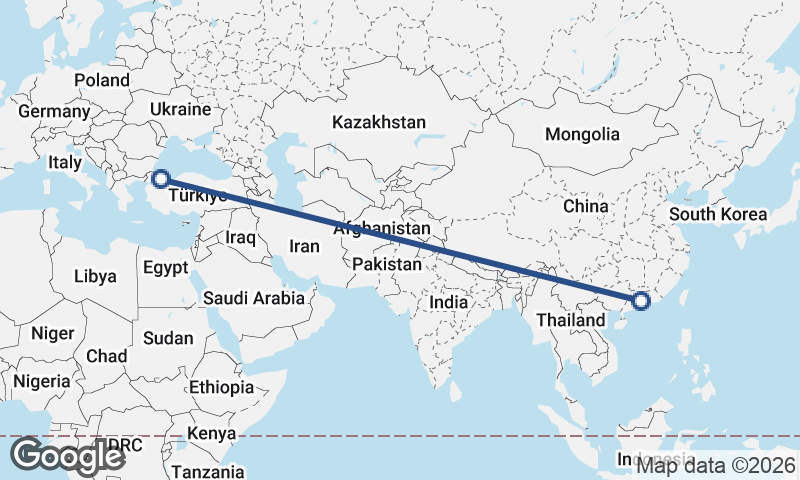 Guangzhou to Istanbul