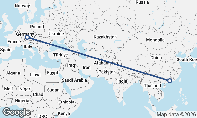 Guangzhou to Munich