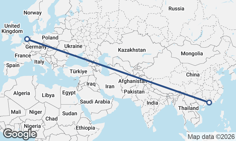 Guangzhou to Amsterdam