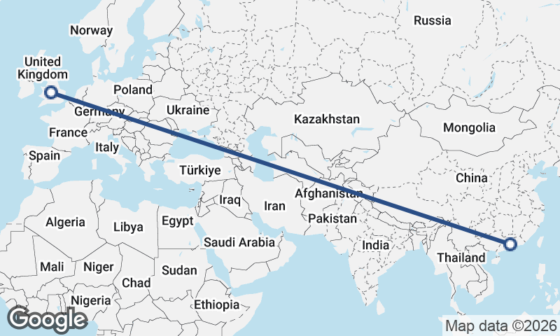 Guangzhou to Birmingham