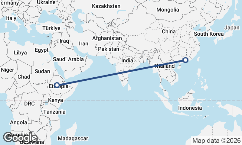 Guangzhou to Addis Ababa