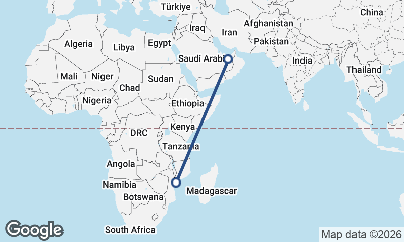 United Arab Emirates to Mozambique
