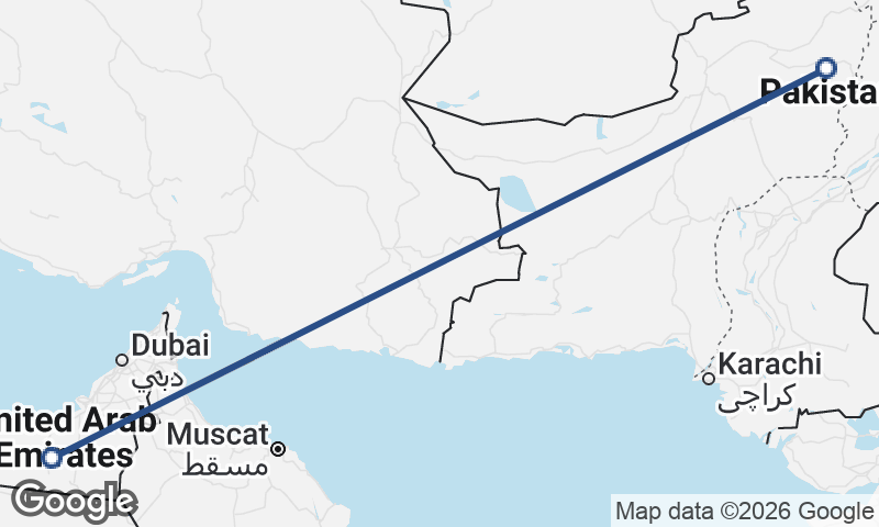 United Arab Emirates to Pakistan
