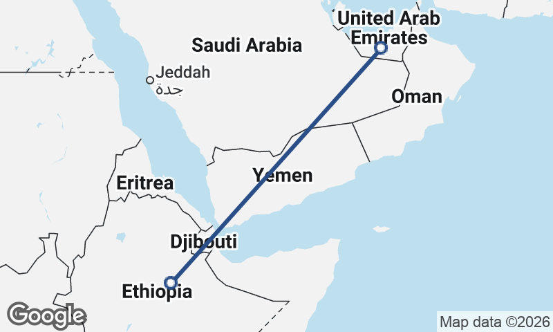 United Arab Emirates to Ethiopia