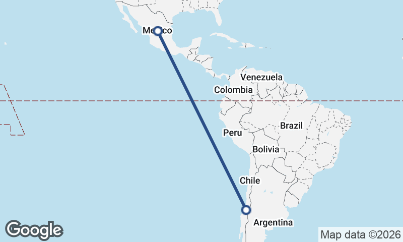 Mexico to Chile