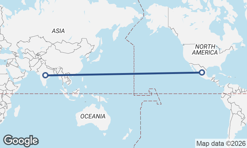 Mexico to India