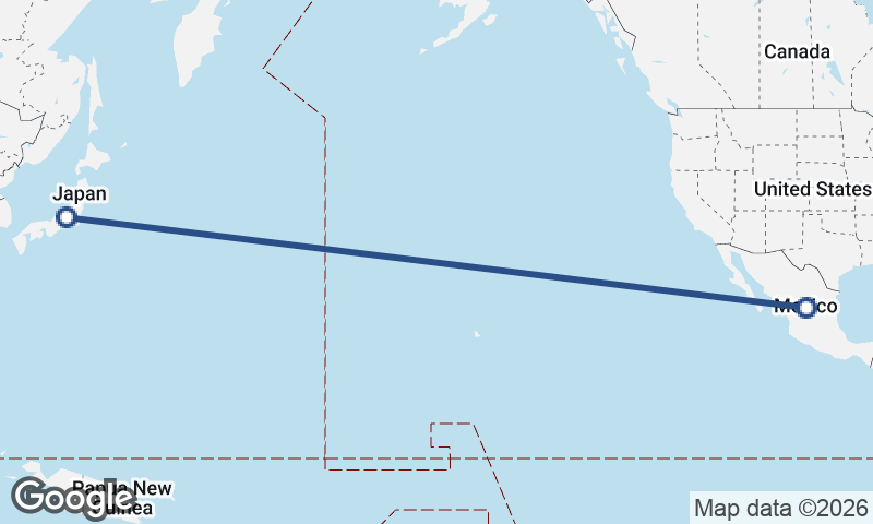 Mexico to Japan