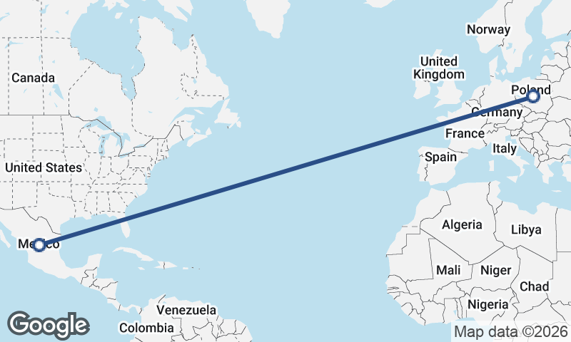 Mexico to Poland