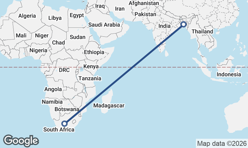 Bangladesh to South Africa