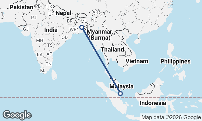 Bangladesh to Singapore