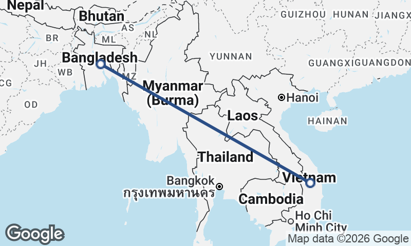 Bangladesh to Vietnam