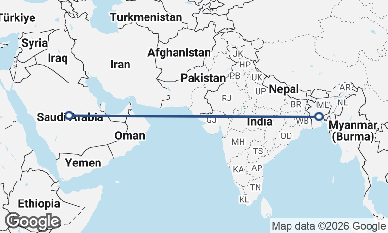 Bangladesh to Saudi Arabia