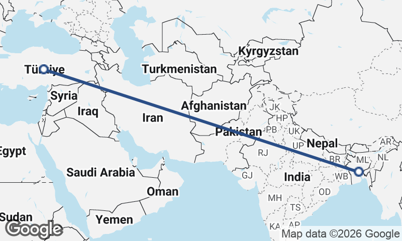 Bangladesh to Turkey