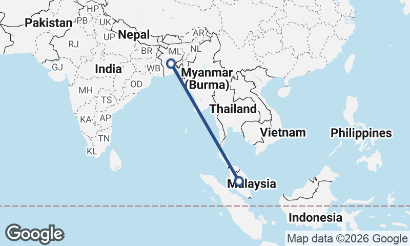 Bangladesh to Malaysia