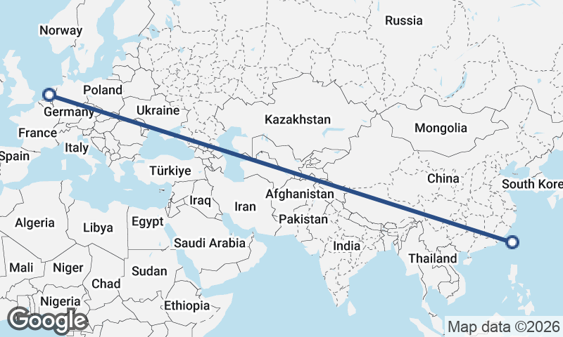 Taiwan to Netherlands