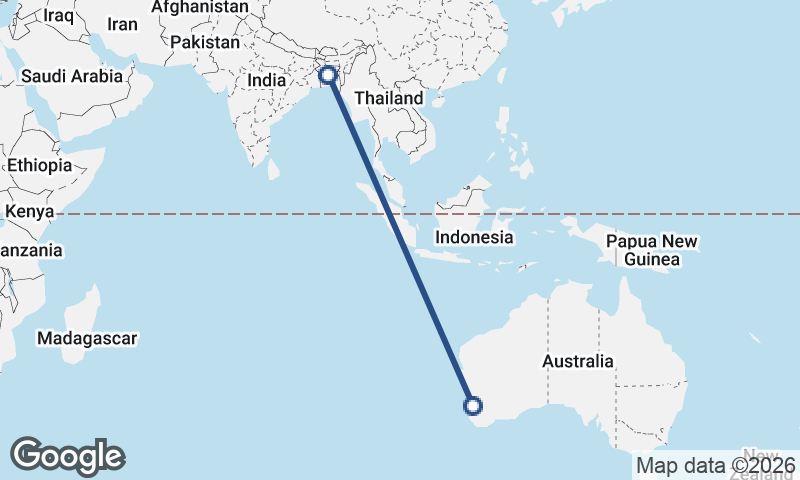 Dhaka to Perth