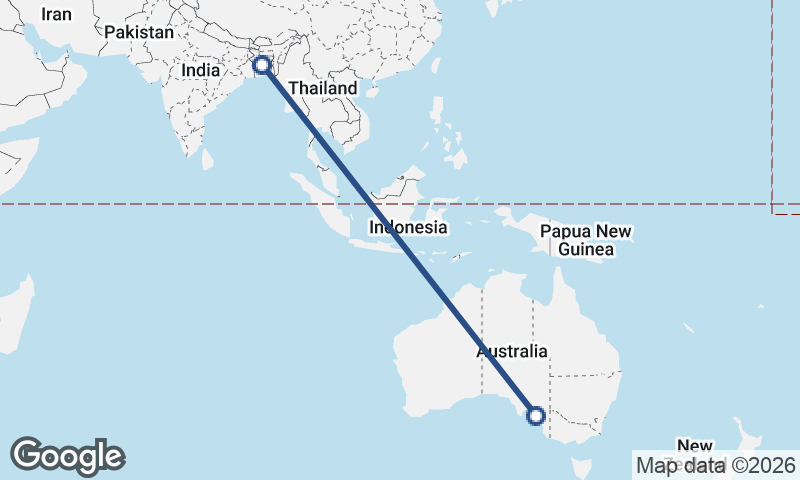 Dhaka to Adelaide
