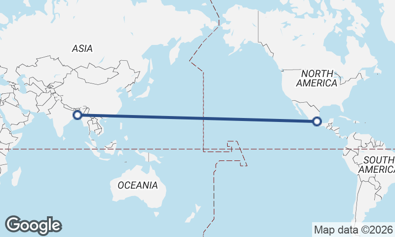 Dhaka to Mexico City