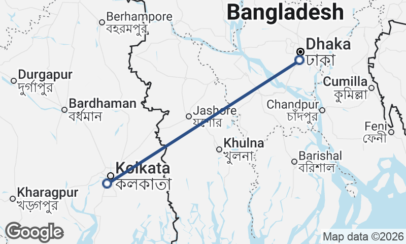 Dhaka to Kolkata