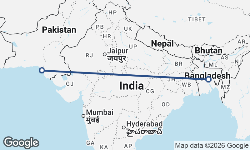 Dhaka to Karachi