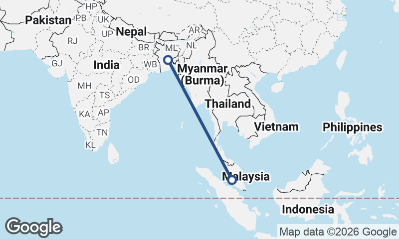 Dhaka to Kuala Lumpur