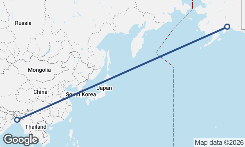 Dhaka to Anchorage