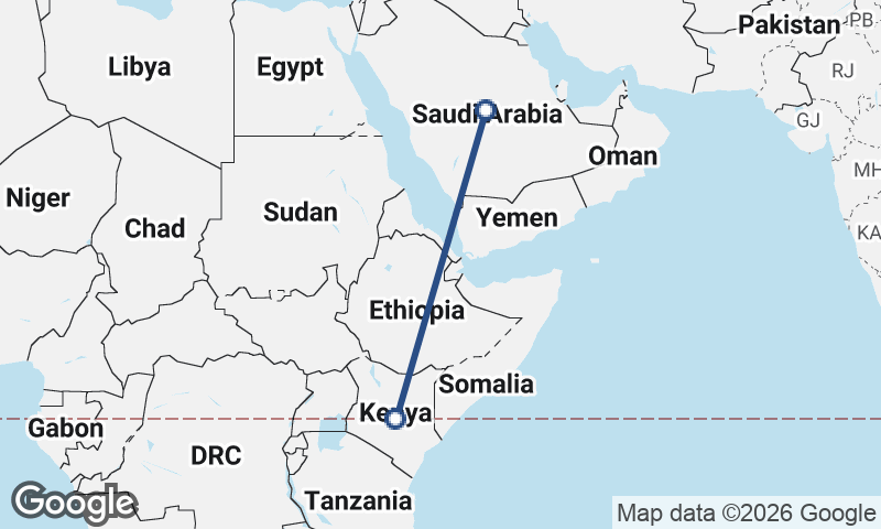 Saudi Arabia to Kenya
