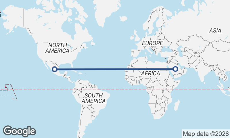 Saudi Arabia to Mexico