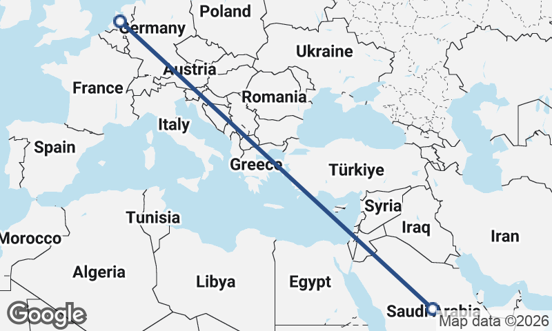 Saudi Arabia to Netherlands