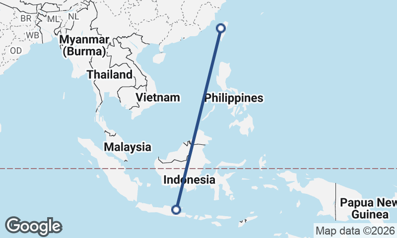 Taichung to Surabaya