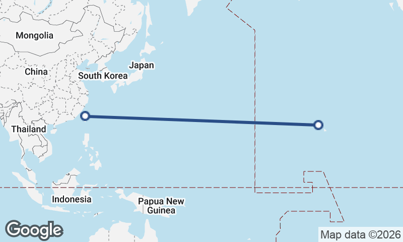Taichung to Honolulu