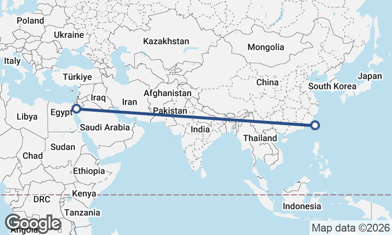 Taichung to Al ‘Aqabah