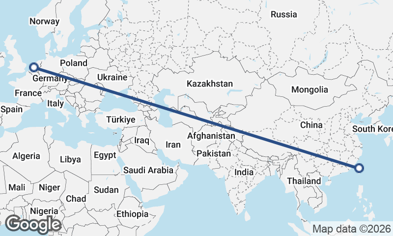Taichung to Rotterdam