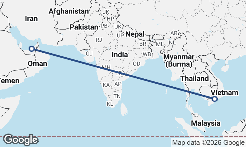 Abu Dhabi to Ho Chi Minh City