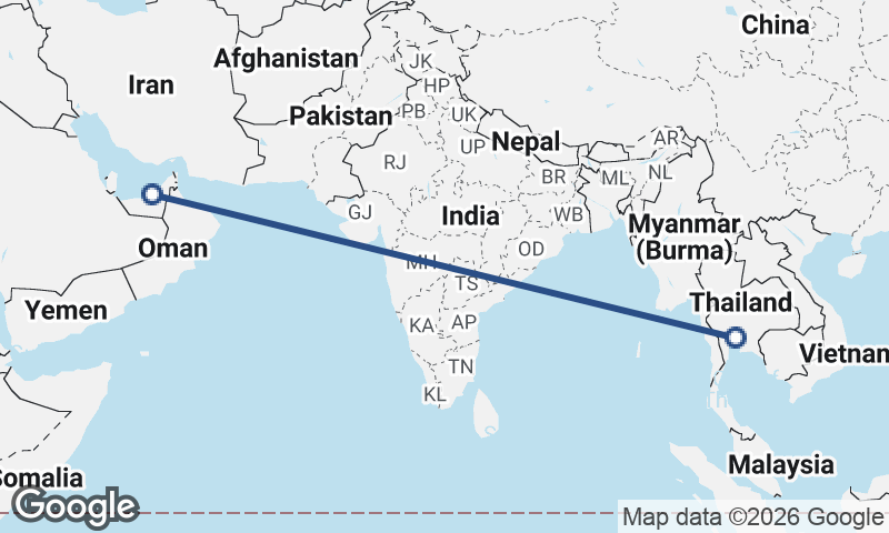 Abu Dhabi to Bangkok