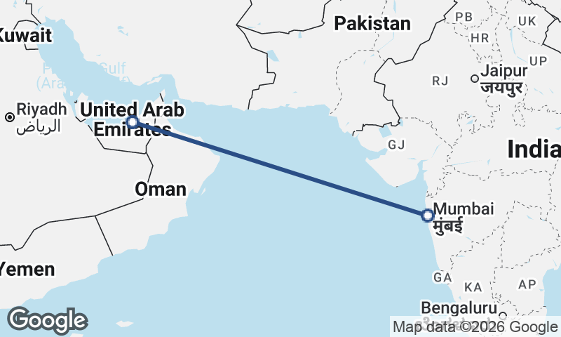 Abu Dhabi to Mumbai