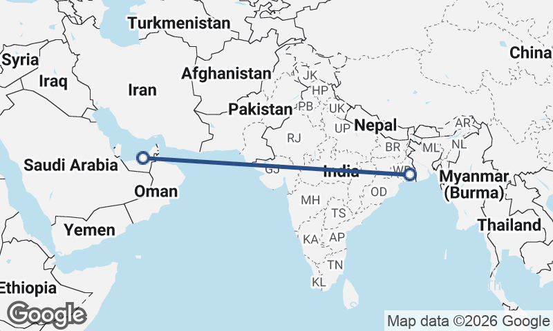 Abu Dhabi to Kolkata