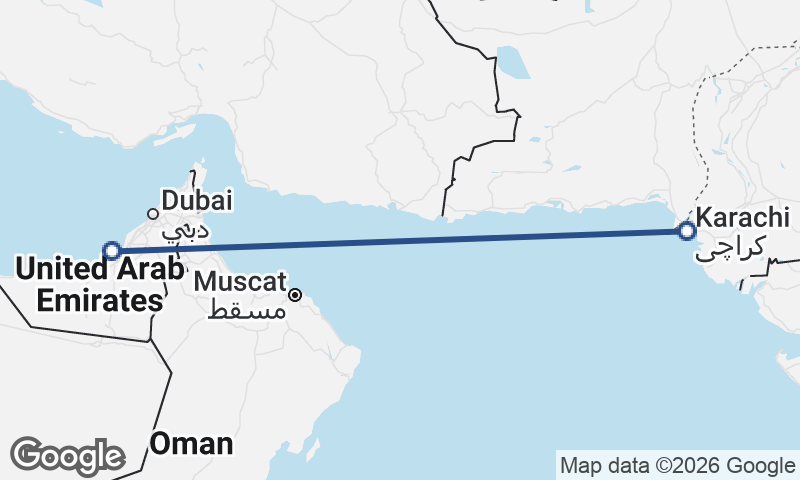 Abu Dhabi to Karachi