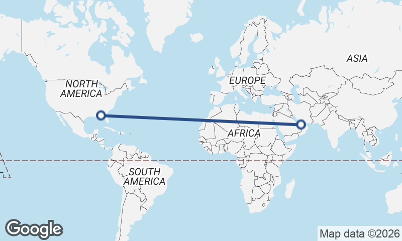 Abu Dhabi to Panama City