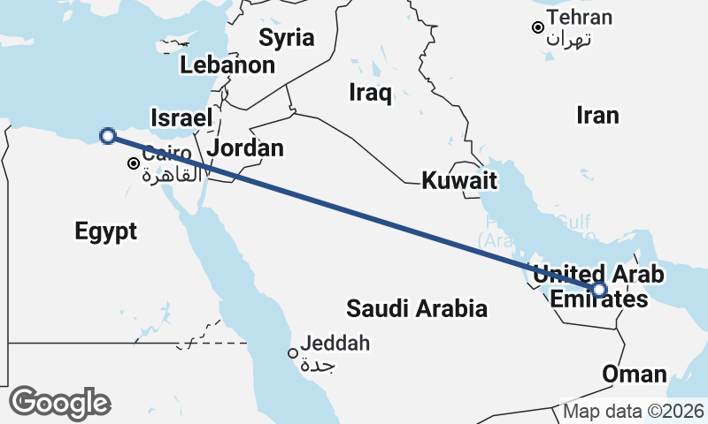 Abu Dhabi to Alexandria