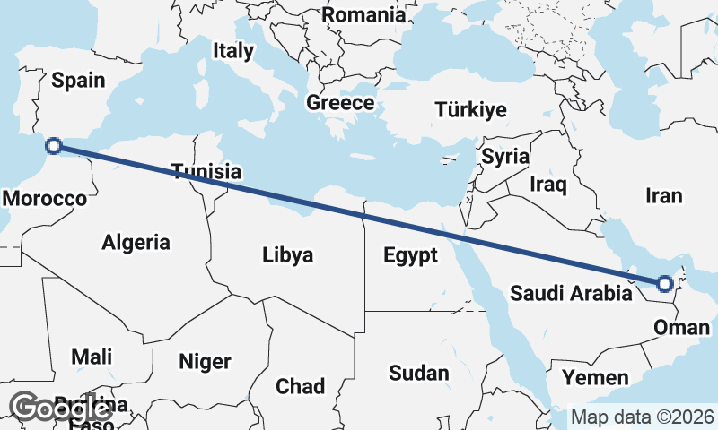Abu Dhabi to Algeciras