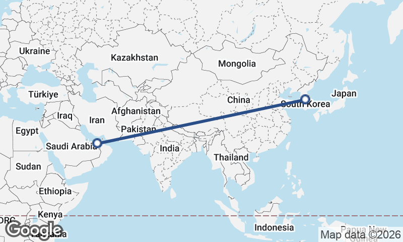 Abu Dhabi to Seoul