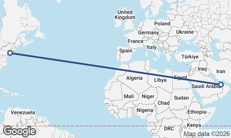 Abu Dhabi to New York