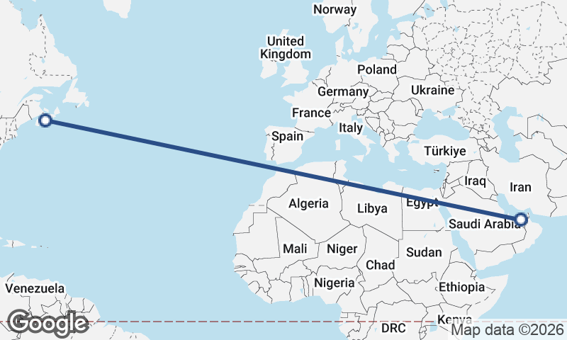 Abu Dhabi to Halifax