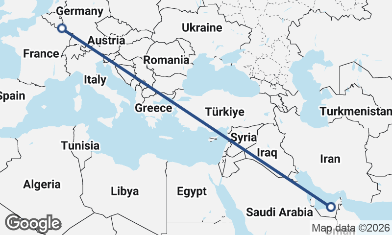 Abu Dhabi to Luxembourg City