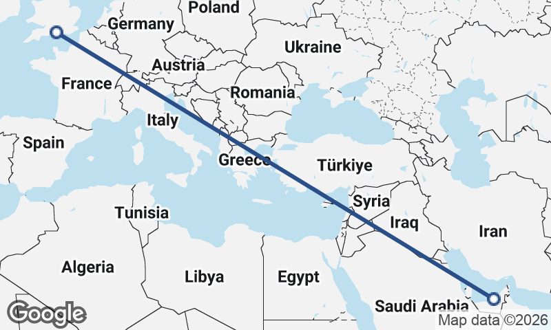 Abu Dhabi to Southampton