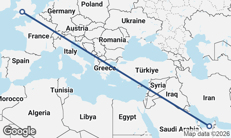 Abu Dhabi to Bristol
